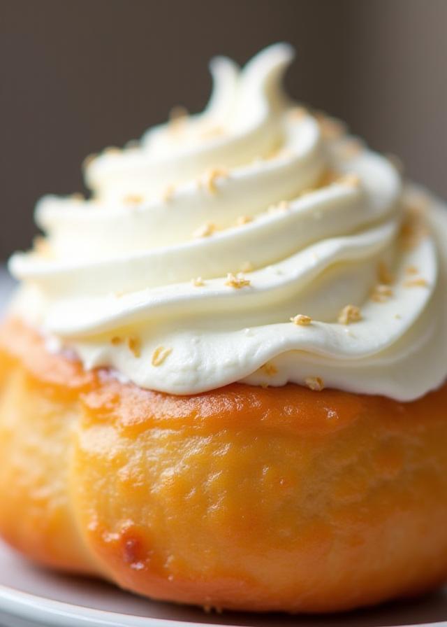 Tipico Maritozzo Romano con panna fresca